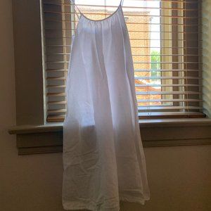 Lacausa White Linen Summer Swing Dress S